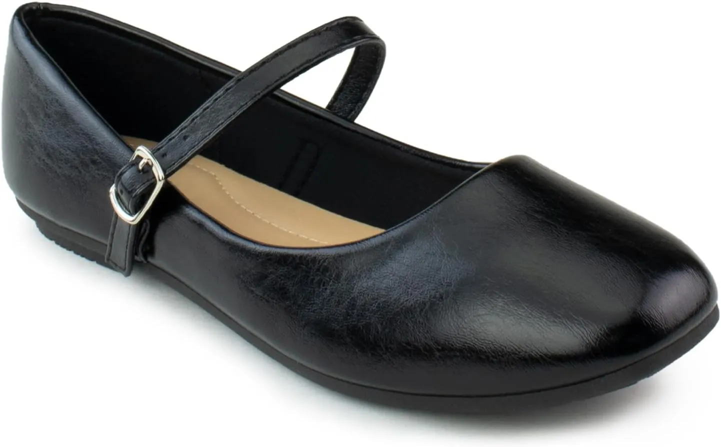 RF ROOM OF FASHION Women's Buckle Strap Mary Jane Ballet Flats