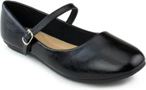 RF ROOM OF FASHION Women's Buckle Strap Mary Jane Ballet Flats
