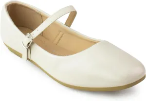 RF ROOM OF FASHION Women's Buckle Strap Mary Jane Ballet Flats