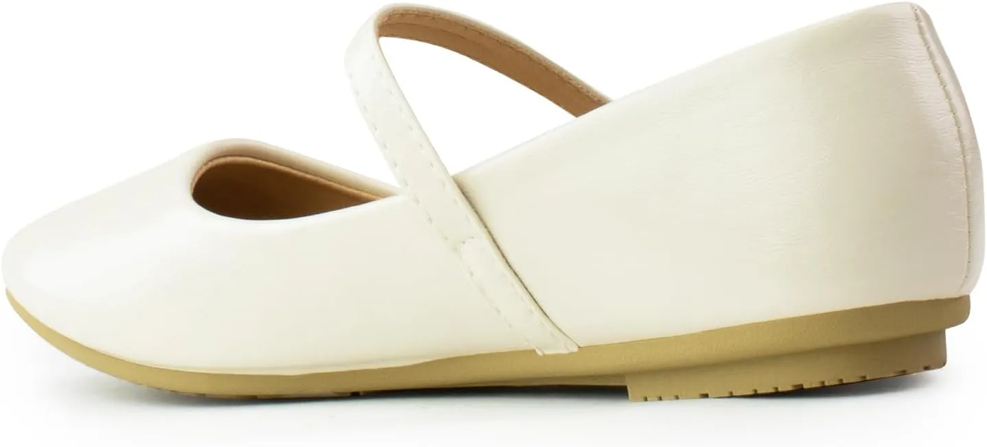 RF ROOM OF FASHION Women's Buckle Strap Mary Jane Ballet Flats
