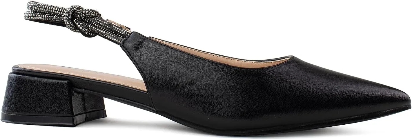 RF ROOM OF FASHION Women's Jeweled Slide On Backless Loafer Mule Flats
