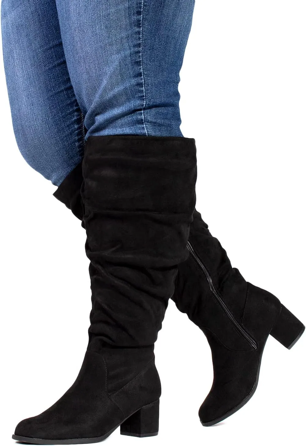 RF ROOM OF FASHION Women's WIDE CALF Slouchy Knee High Boots