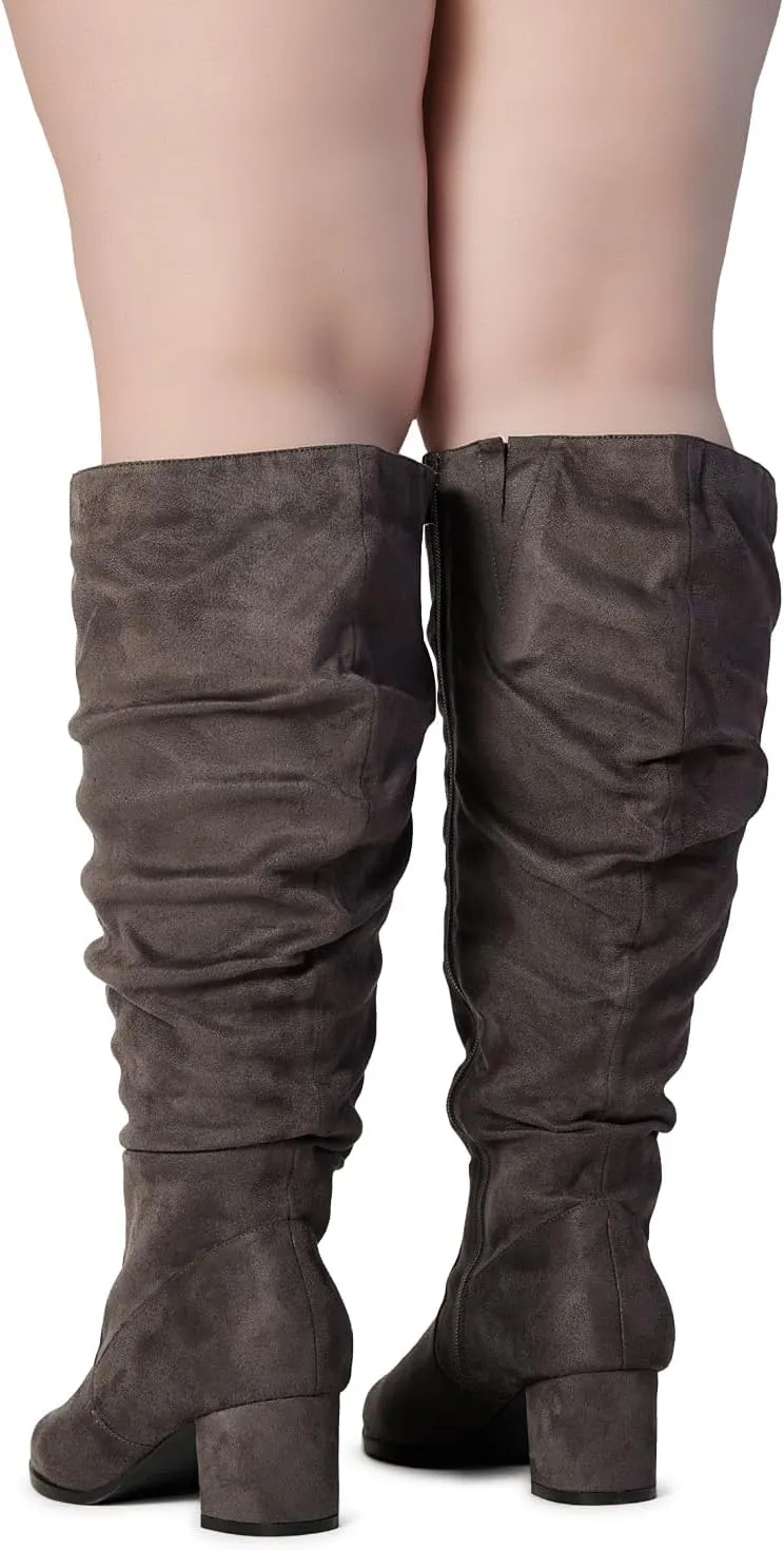RF ROOM OF FASHION Women's WIDE CALF Slouchy Knee High Boots