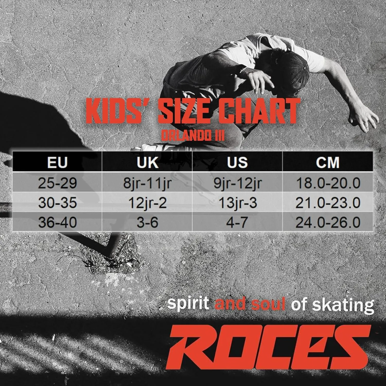 Roces Orlando III Outdoor Breathable Comfort Adjustable Size 4 Wheels Racing Inline Skates