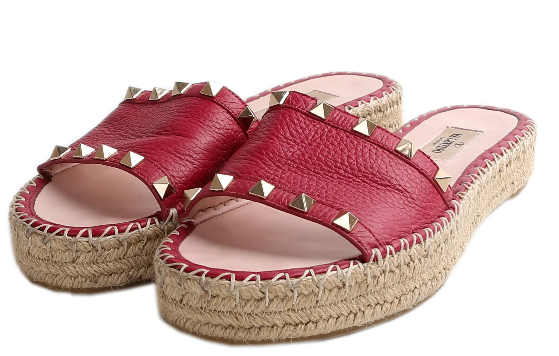 Rockstud Espadrille Slides Size 37