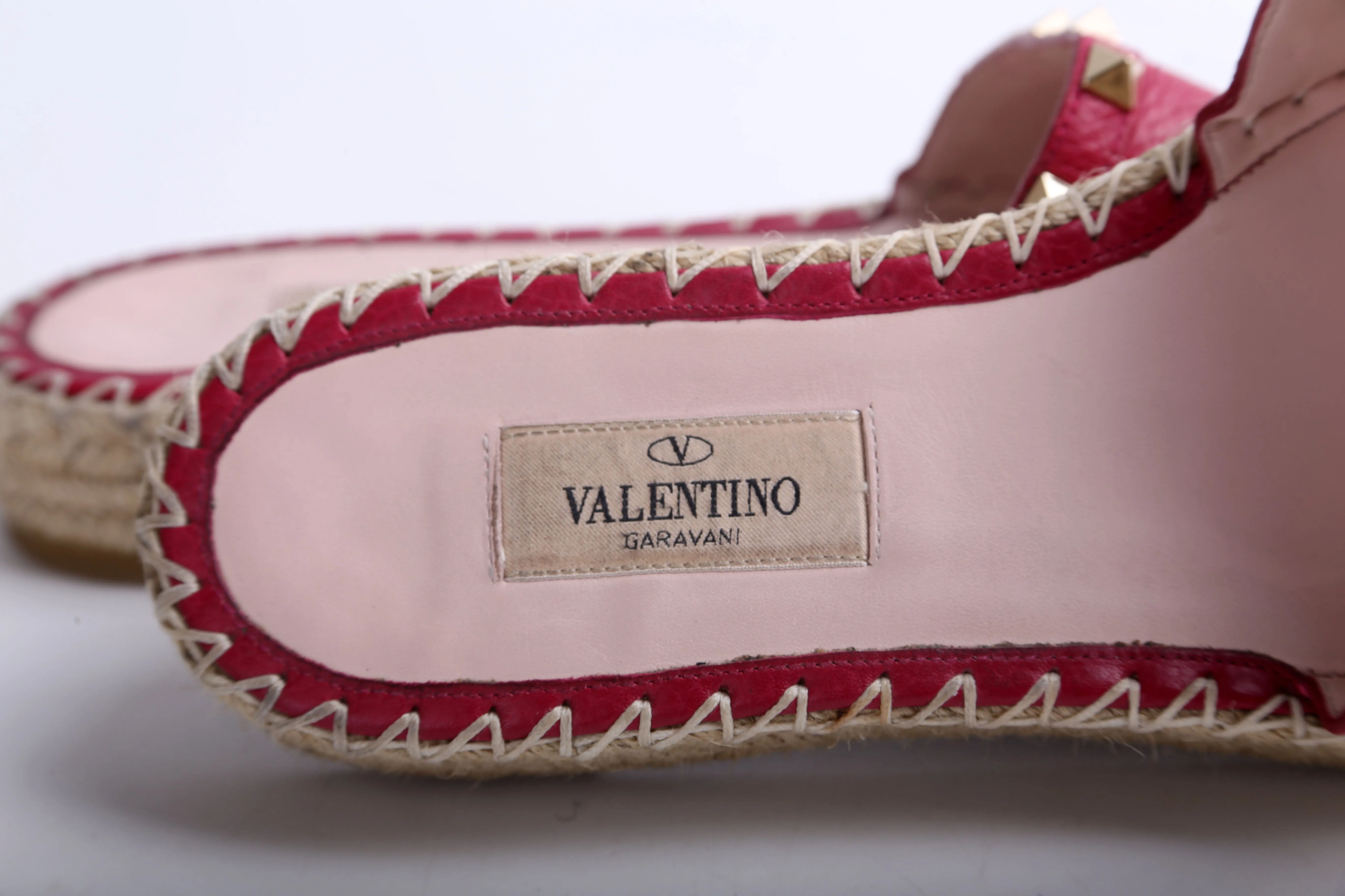 Rockstud Espadrille Slides Size 37