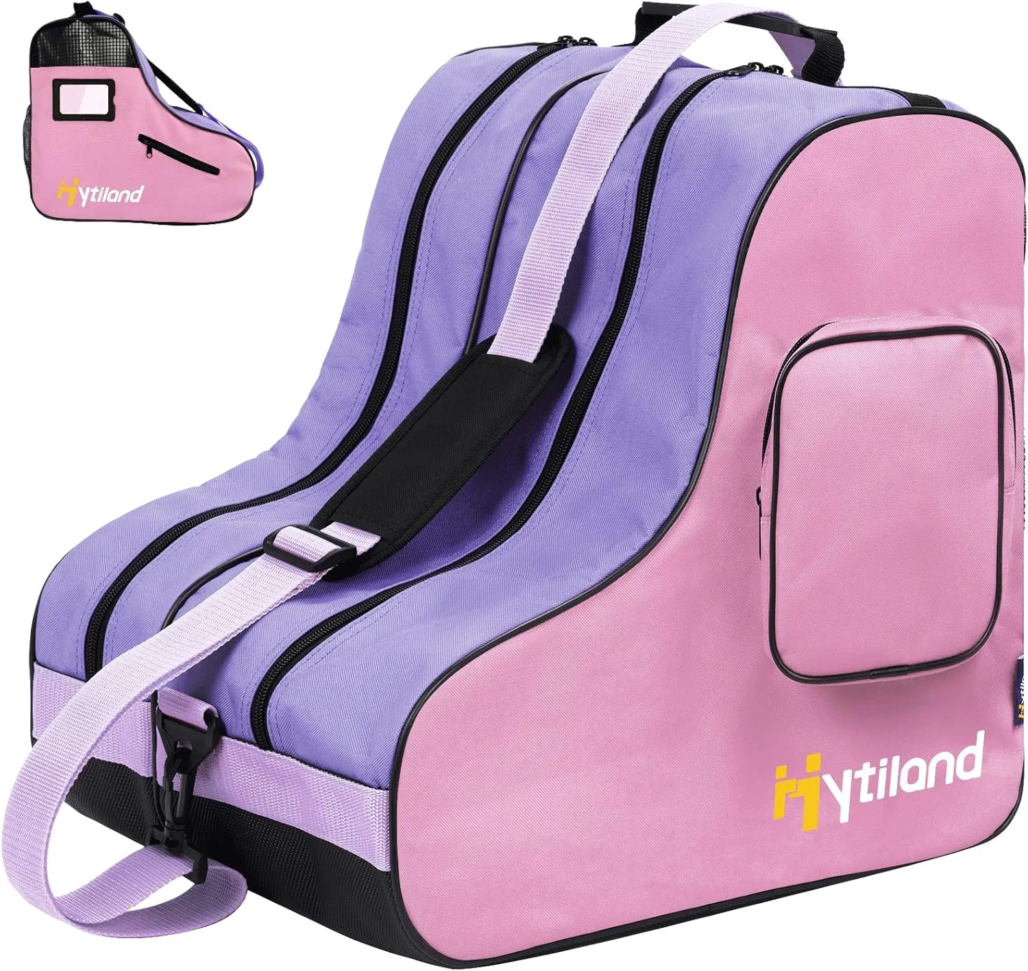 Roller Skate Bag, Breathable Ice Skate Bag with Adjustable Shoulder Strap Large Capacity Skate bag Fit Inline Skates,Ice Skates, and Most Roller Skate Accessories for Kids and Adults, Purple
