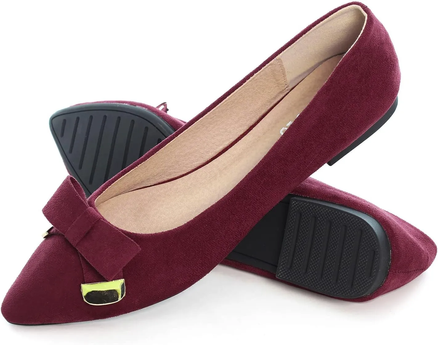 SAILING LU Ballet Flats for Women Dressy Flat Shoes Pointed Toe Bowknot Slip on Flats Shoes Women Loafers Shoes