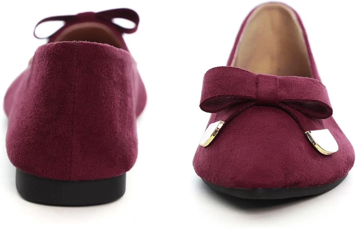 SAILING LU Ballet Flats for Women Dressy Flat Shoes Pointed Toe Bowknot Slip on Flats Shoes Women Loafers Shoes