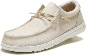SANNAX Women's Slip on Shoes Canvas Shoes Casual Loafers for Women Lightweight Comfortable Boat Shoes