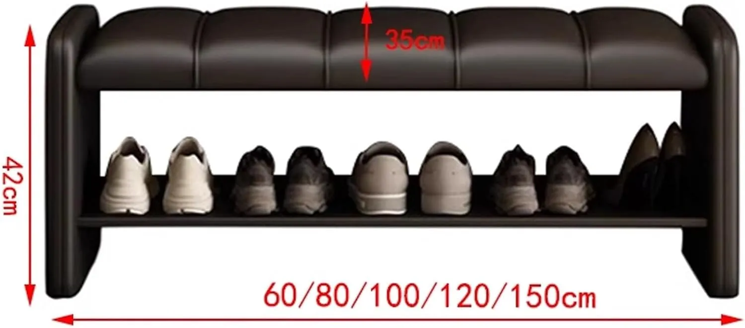 Shoe Organizer for Entryway Shoe Storage Bench 2 Tier Sturdy Shoe Bench Shoe Bench with Cushion Wear Resistants Shoe Rack Benchs for Living Room Room Hallway,Living Room