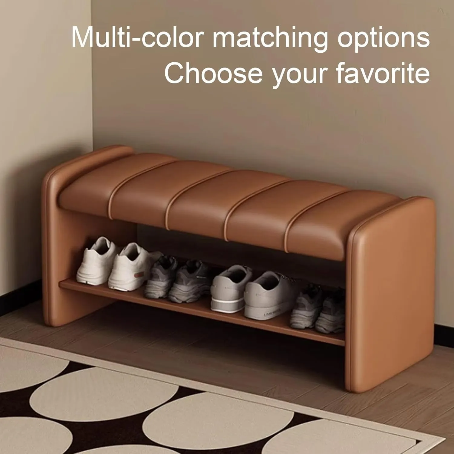 Shoe Organizer for Entryway Shoe Storage Bench 2 Tier Sturdy Shoe Bench Shoe Bench with Cushion Wear Resistants Shoe Rack Benchs for Living Room Room Hallway,Living Room