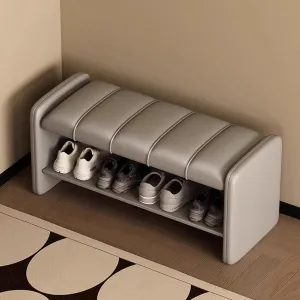 Shoe Organizer for Entryway Shoe Storage Bench 2 Tier Sturdy Shoe Bench Shoe Bench with Cushion Wear Resistants Shoe Rack Benchs for Living Room Room Hallway,Living Room