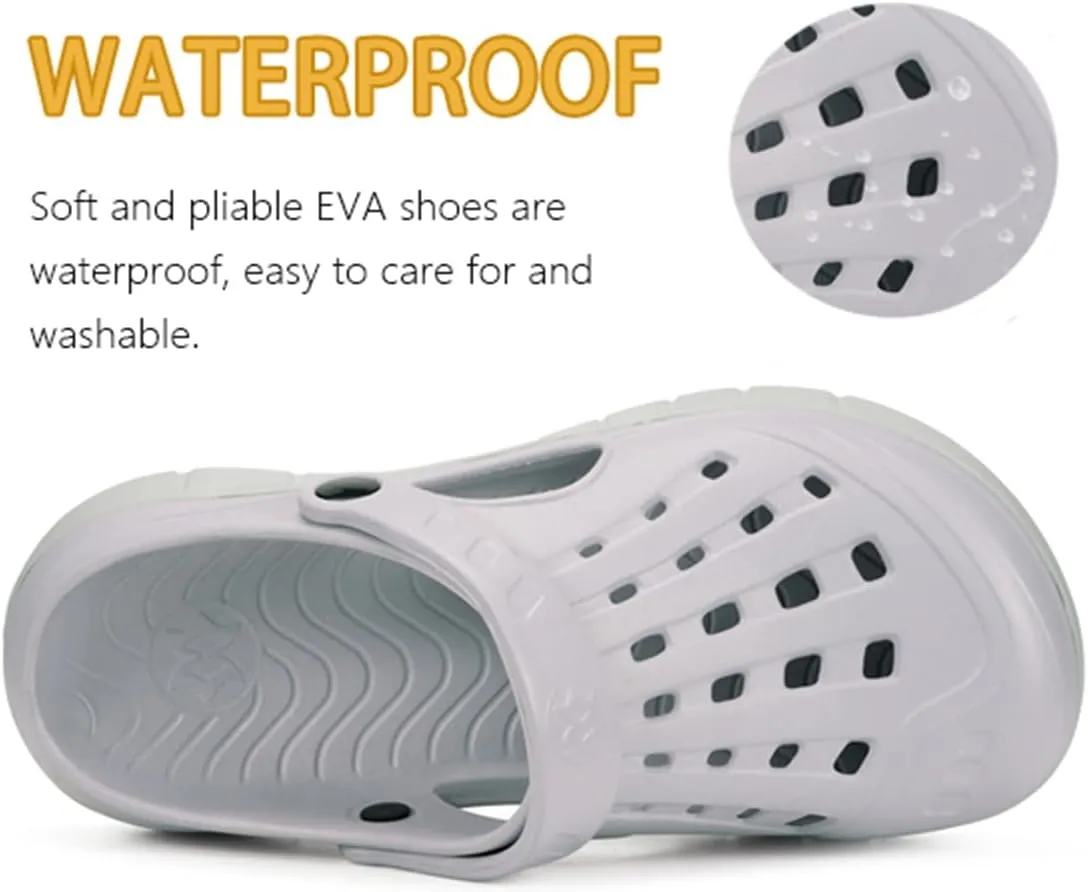 Sisttke Womens Mens Garden Clogs with Arch Support Garden Shoes Slip-on Outdoor Slippers Beach Sandals