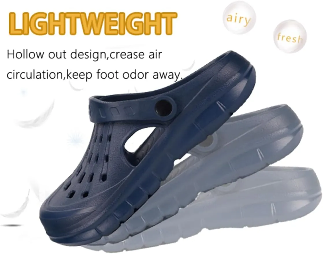 Sisttke Womens Mens Garden Clogs with Arch Support Garden Shoes Slip-on Outdoor Slippers Beach Sandals