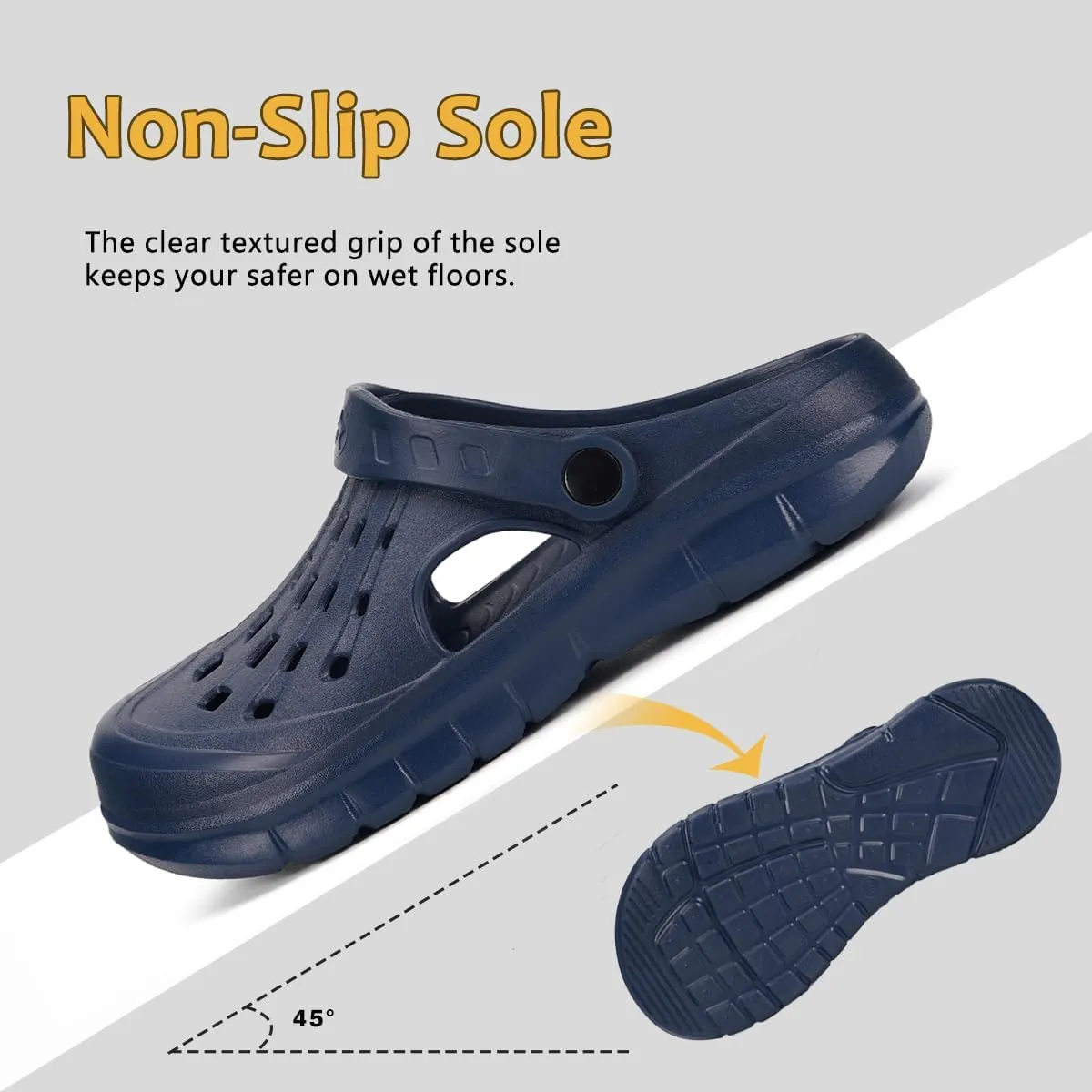 Sisttke Womens Mens Garden Clogs with Arch Support Garden Shoes Slip-on Outdoor Slippers Beach Sandals
