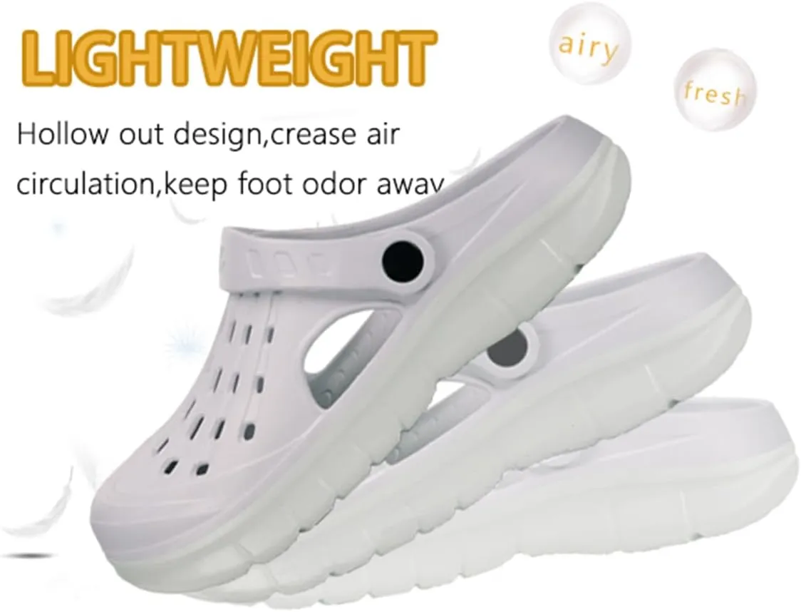 Sisttke Womens Mens Garden Clogs with Arch Support Garden Shoes Slip-on Outdoor Slippers Beach Sandals