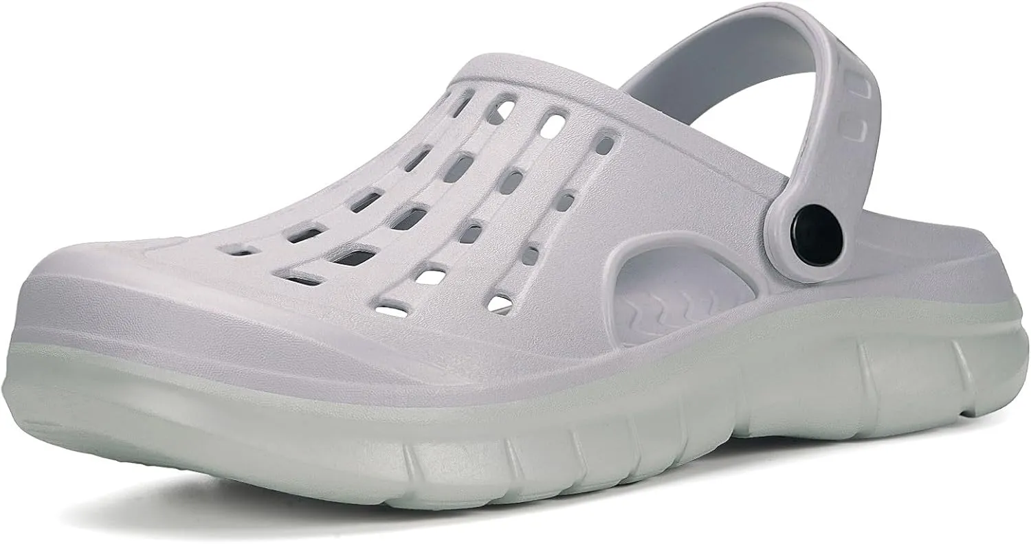 Sisttke Womens Mens Garden Clogs with Arch Support Garden Shoes Slip-on Outdoor Slippers Beach Sandals