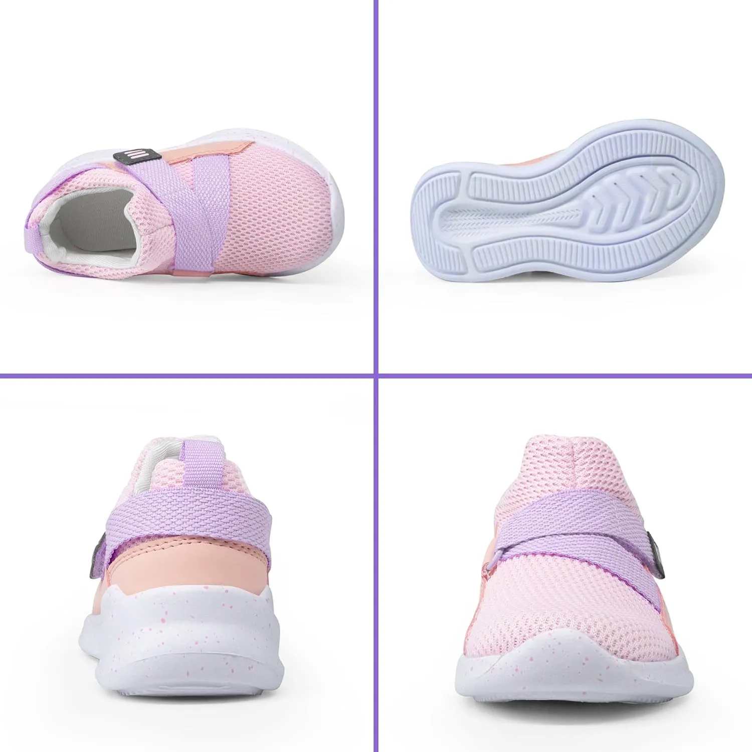 SKYWHEEL Toddler Boys Girls Tennis Shoes Kids Slip On Barefoot Shoes Wide Casual Walking Running Sneakers for Little Kids