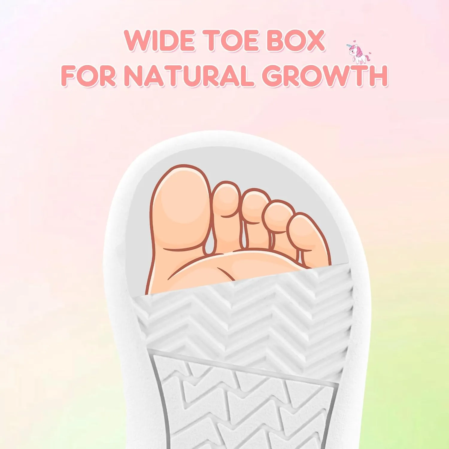 SKYWHEEL Toddler Girls Boys Tennis Shoes Wide Toe Box Barefoot Cartoon Walking Running Sneakers Breathable Slip On Lightweight Shoes for Little Kids