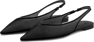 Slingback Flats for Women Stylish Pointed Toe Design with Comfortable Mesh Material for Breathable Party Dress Elegant Shoes