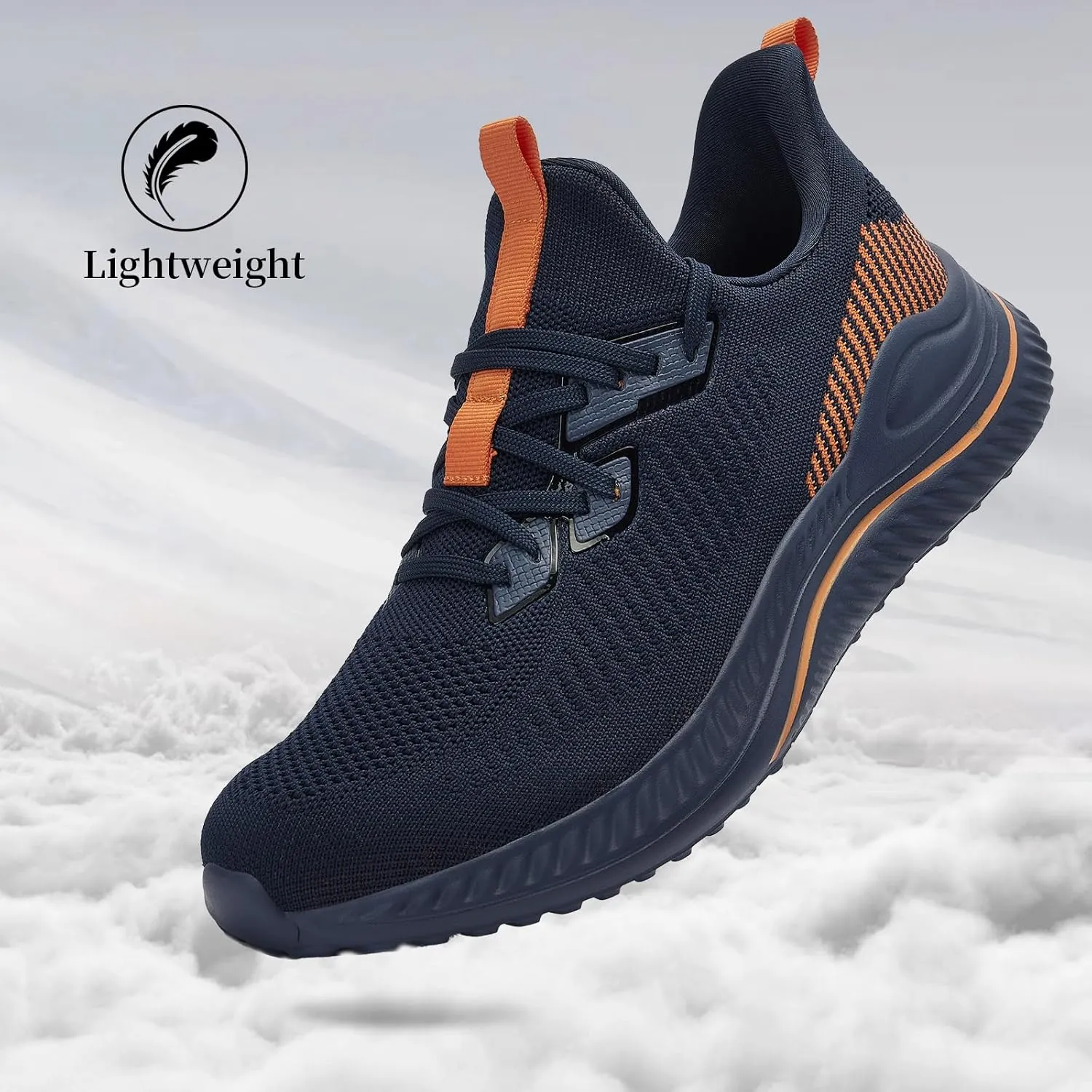 Slow Man Mens Walking Sneakers Wide Width Slip on Tennis Shoes,Lightweight Breathable Running Shoes,Ideal for Athletic Workout Gym Jogging and Casual Wear