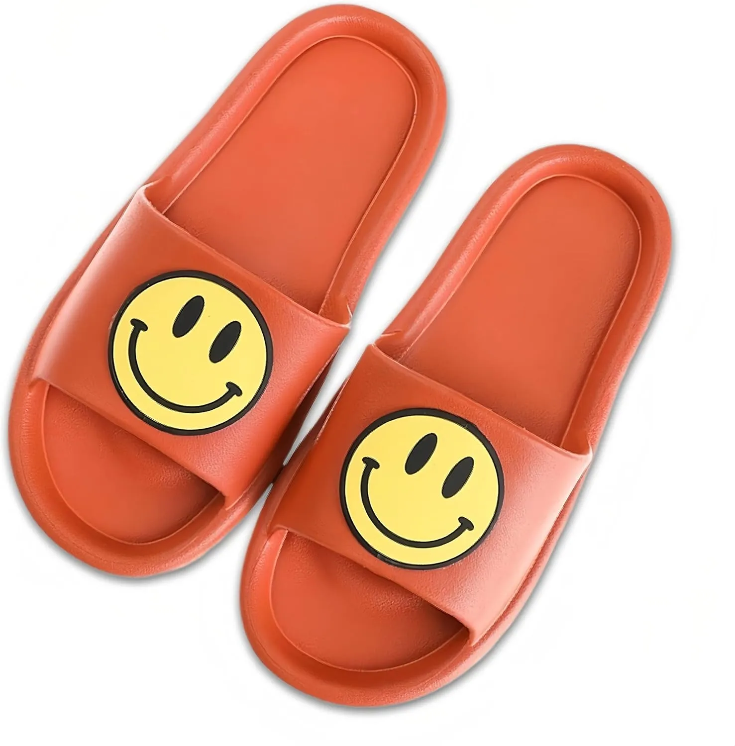 Smile Face Slippers Cloud Sandals Cute Soft Retro Lightweight EVA Anti-Slip Slip-on Cozy Indoor Outdoor Slippers for Women Men Girls Boys Open Toe Spa Bath Pool Casual Shower Anti-Skid Sole