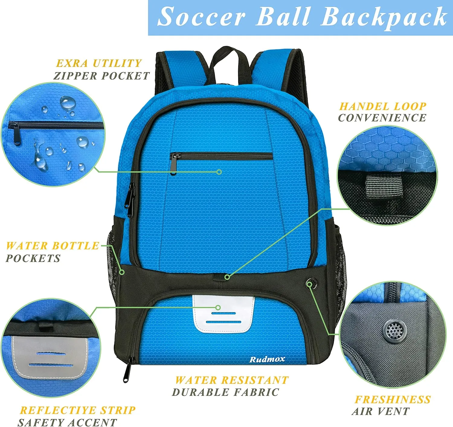 Soccer Ball Bag-Backpack for Basketball,Volleyball with Cleat Shoes and Ball Compartment for Sports Team,Trainning