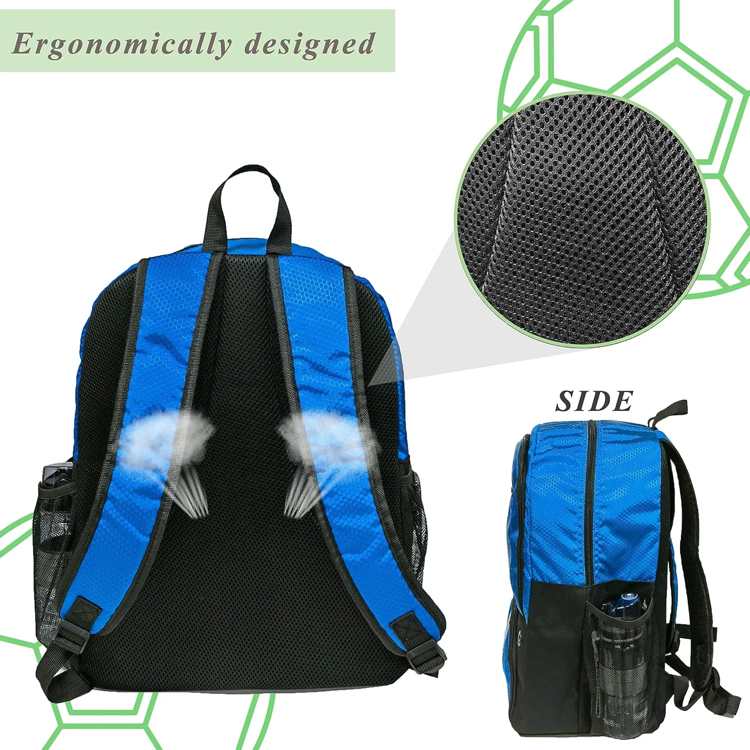 Soccer Ball Bag-Backpack for Basketball,Volleyball with Cleat Shoes and Ball Compartment for Sports Team,Trainning