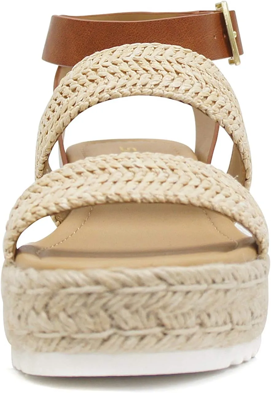 Soda Women's Shoes Clip Open Toe Casual Platform Sandals