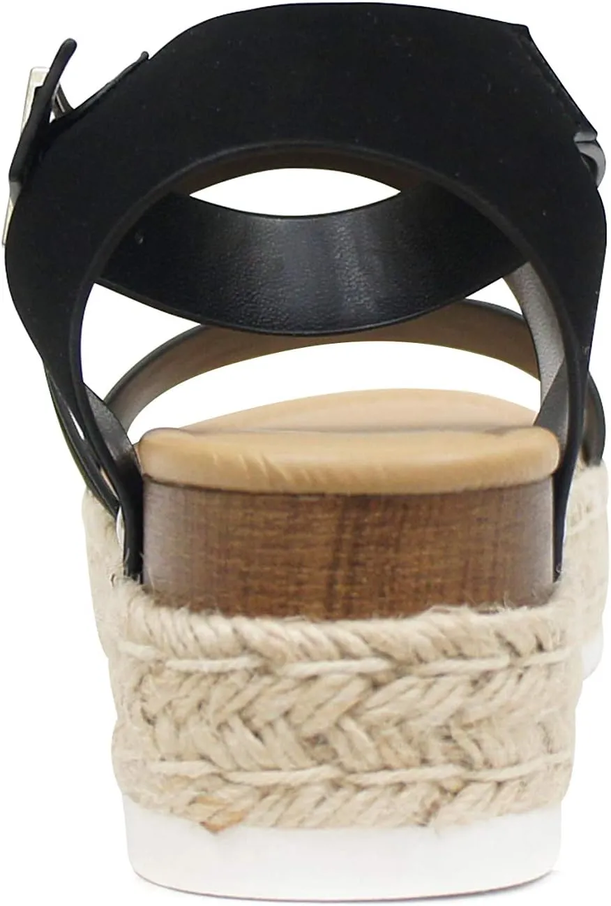 Soda Women's Shoes Clip Open Toe Casual Platform Sandals