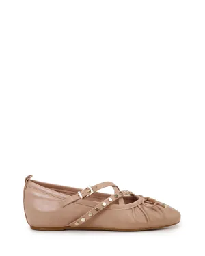 Solah Studded Strap Ballet Flat
