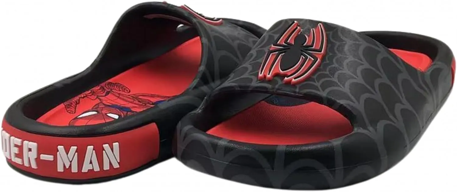 Spider-Man Webbed Logo Youth Boy's Flip Flop Slides
