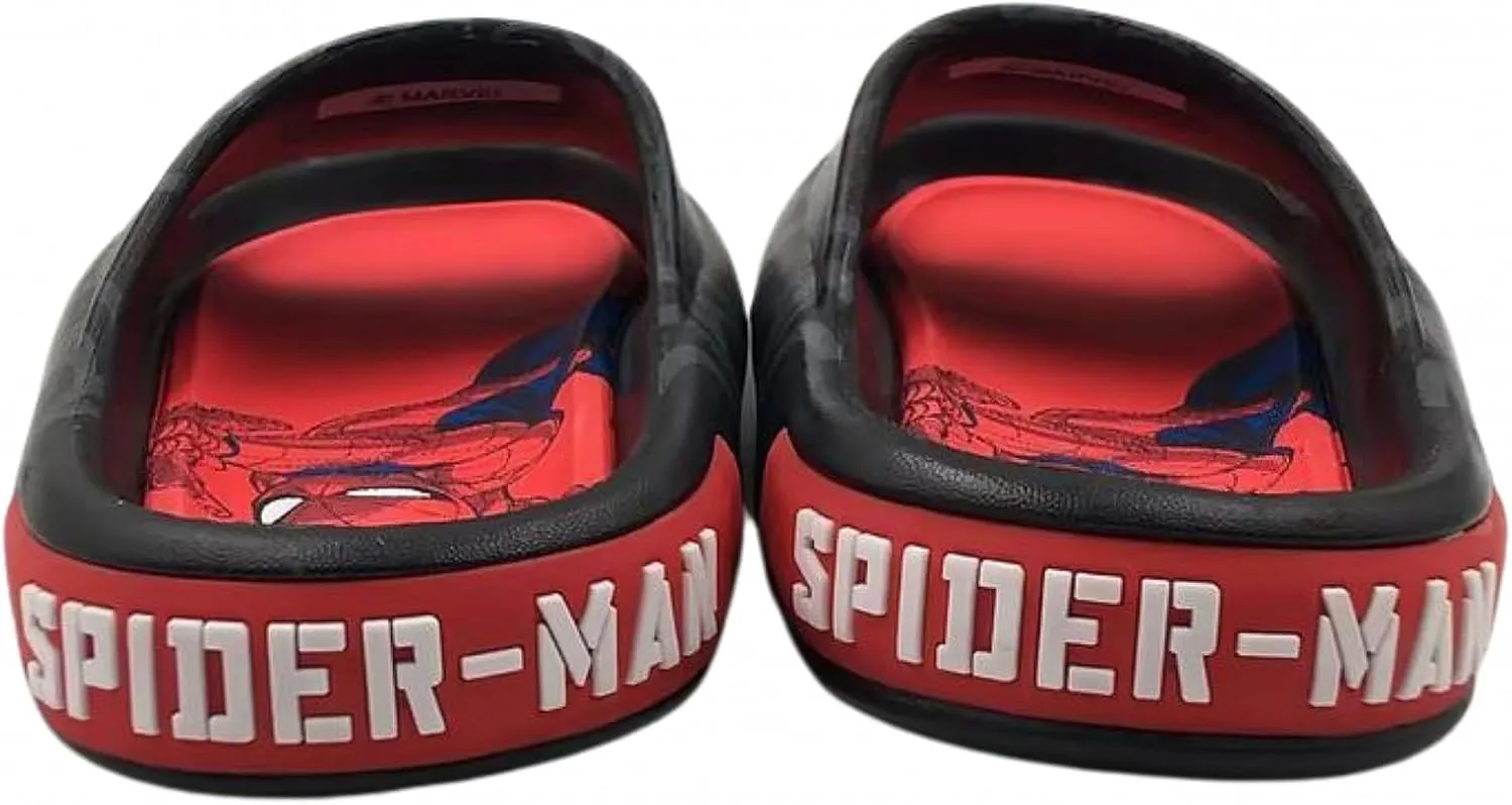 Spider-Man Webbed Logo Youth Boy's Flip Flop Slides