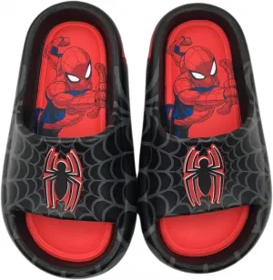 Spider-Man Webbed Logo Youth Boy's Flip Flop Slides