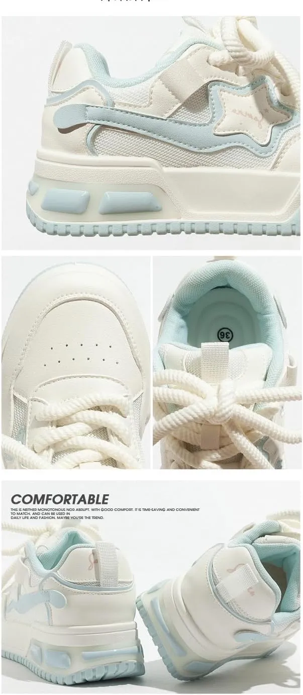 Star Shoes Women Walking Sneakers Y2k Shoes Platform Chunky Aesthetic Cute Travel Outdoor Sport