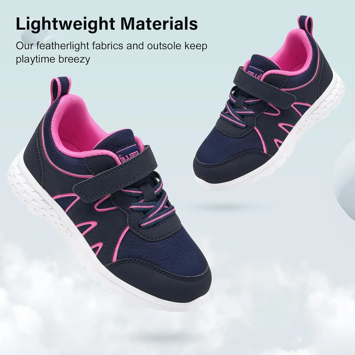 Stelle Kids Shoes Boys Girls Running Sneakers Athletic Lightweight Breathable Non Slip Walking Tennis Shoes for Toddler/Little Kid/Big Kid