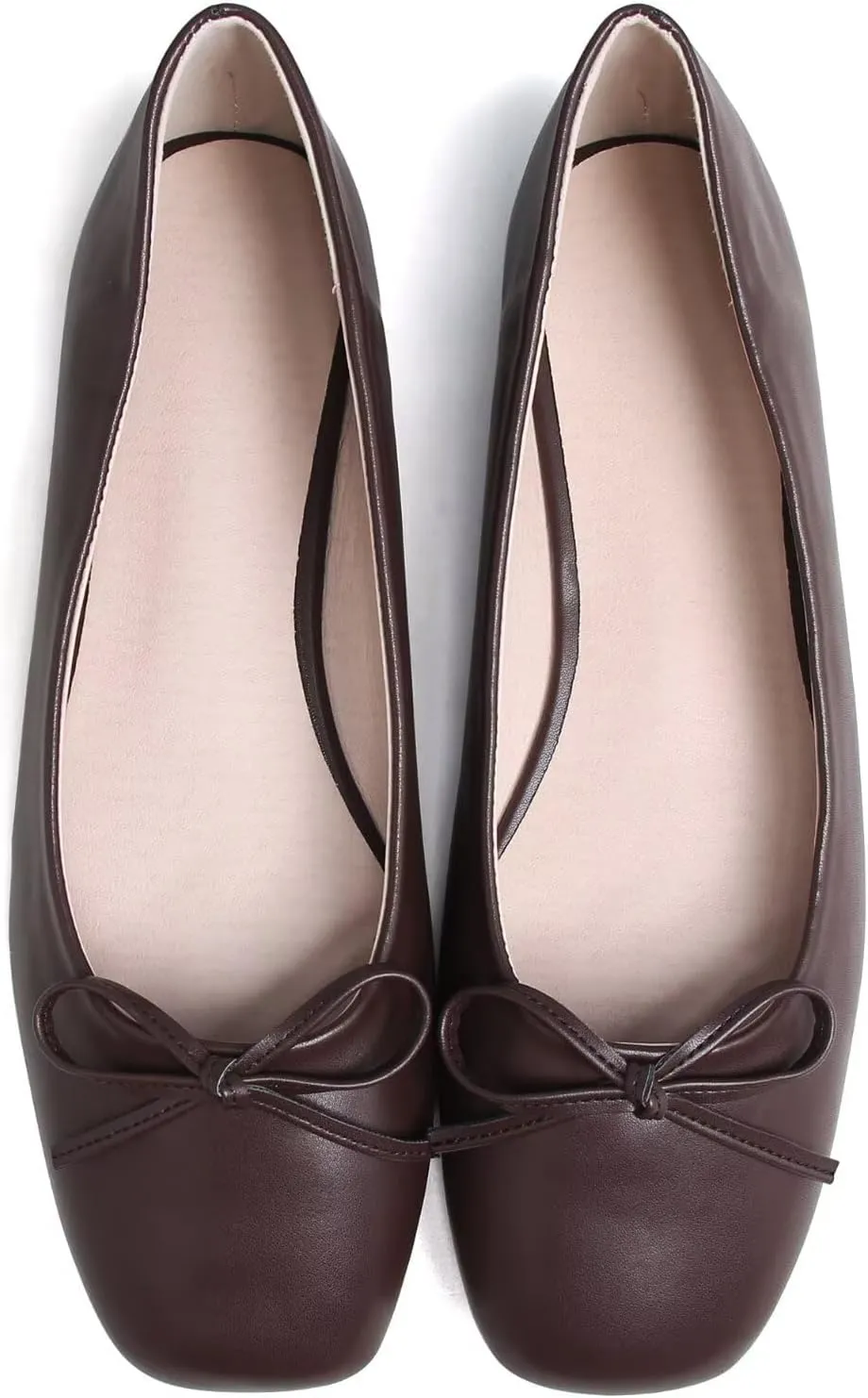 Stunner Women's Ballet Flats Fashion Classic Comfort Square Toe Slip-On Flats Wide Width Flat Shoes