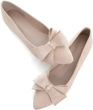 Stunner Womens Flats Fashion Pointed Toe Bowknot Ballet Flats Cute Slip On Dress Flats Comfortable Party Wedding Flats