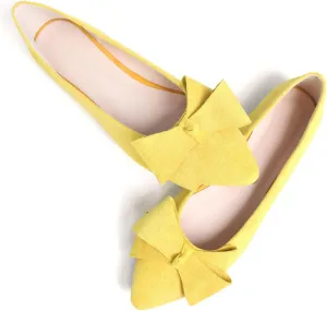 Stunner Womens Flats Fashion Pointed Toe Bowknot Ballet Flats Cute Slip On Dress Flats Comfortable Party Wedding Flats