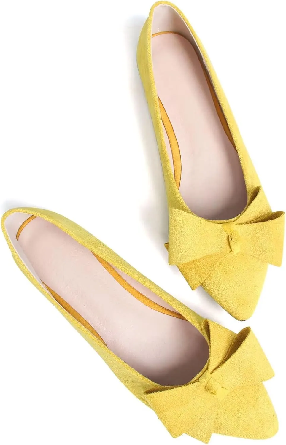Stunner Womens Flats Fashion Pointed Toe Bowknot Ballet Flats Cute Slip On Dress Flats Comfortable Party Wedding Flats