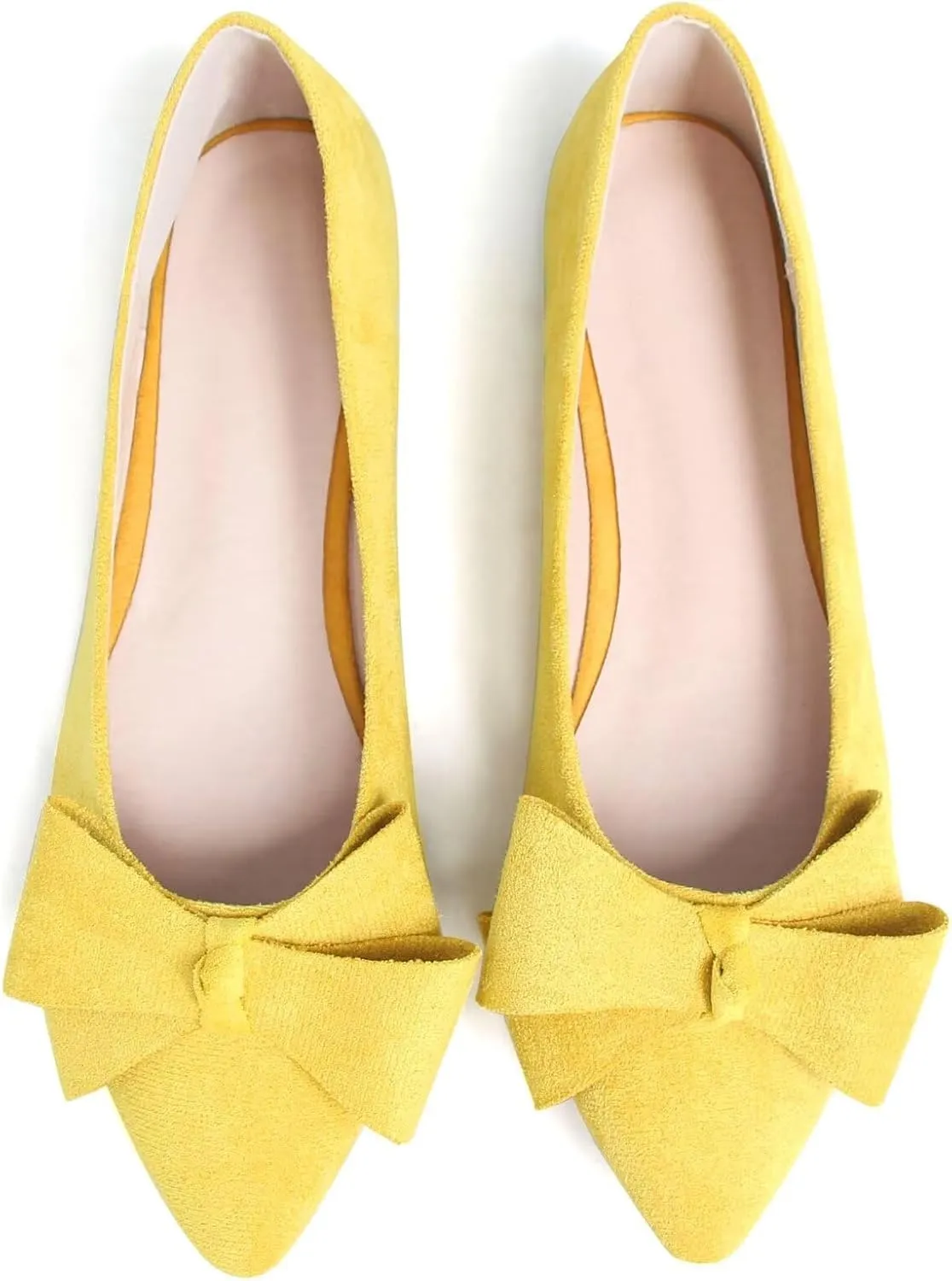 Stunner Womens Flats Fashion Pointed Toe Bowknot Ballet Flats Cute Slip On Dress Flats Comfortable Party Wedding Flats