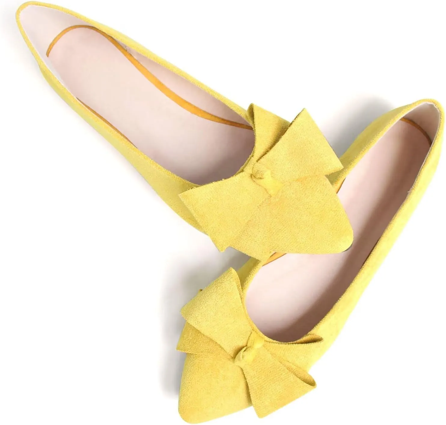 Stunner Womens Flats Fashion Pointed Toe Bowknot Ballet Flats Cute Slip On Dress Flats Comfortable Party Wedding Flats