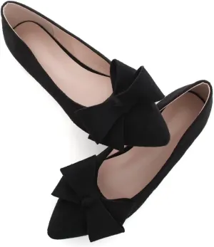 Stunner Womens Flats Fashion Pointed Toe Bowknot Ballet Flats Cute Slip On Dress Flats Comfortable Party Wedding Flats