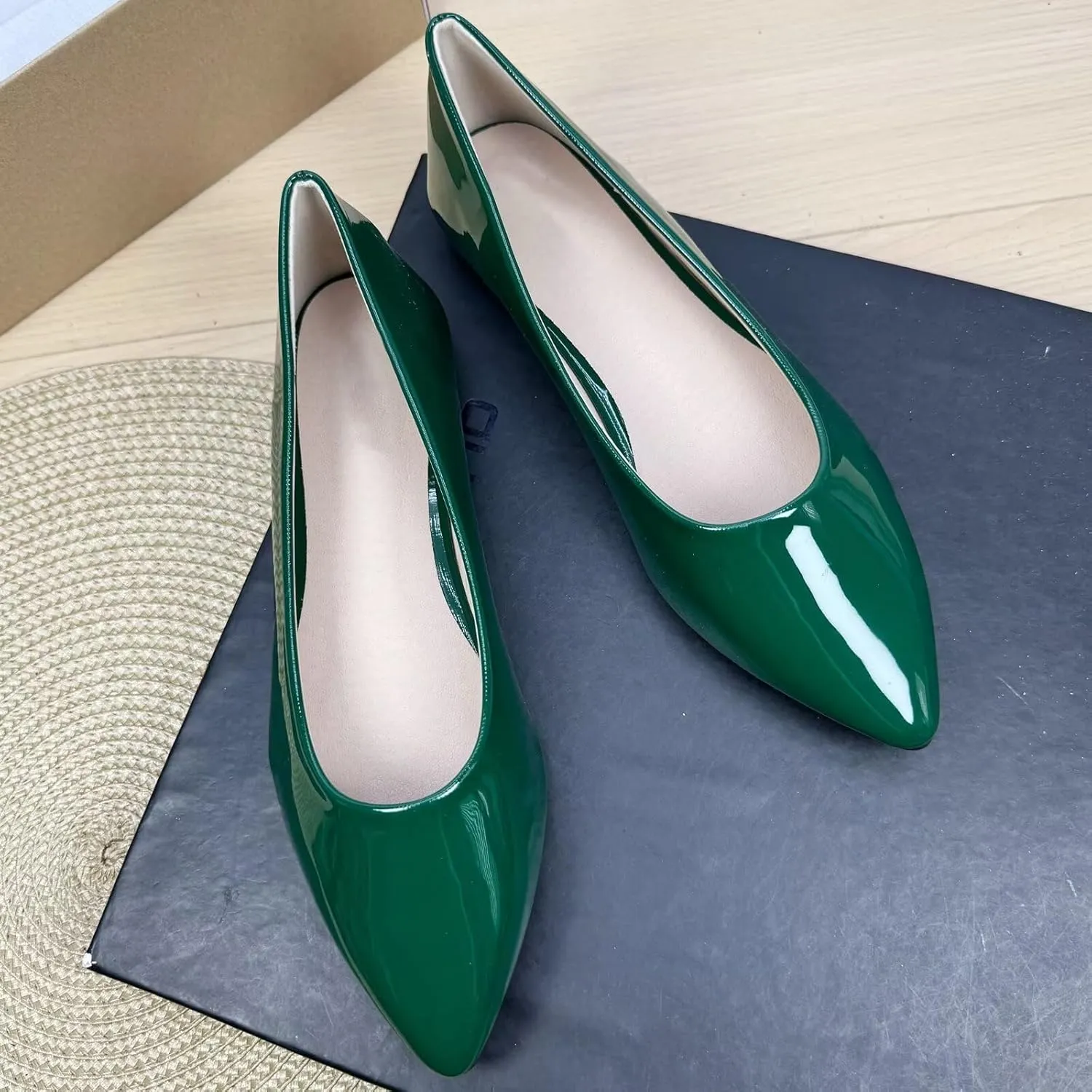 Stunner Women's Flats Fashion Pointed Toe Flats Comfortable Ballet Flats Solid Casual Slip On Flats