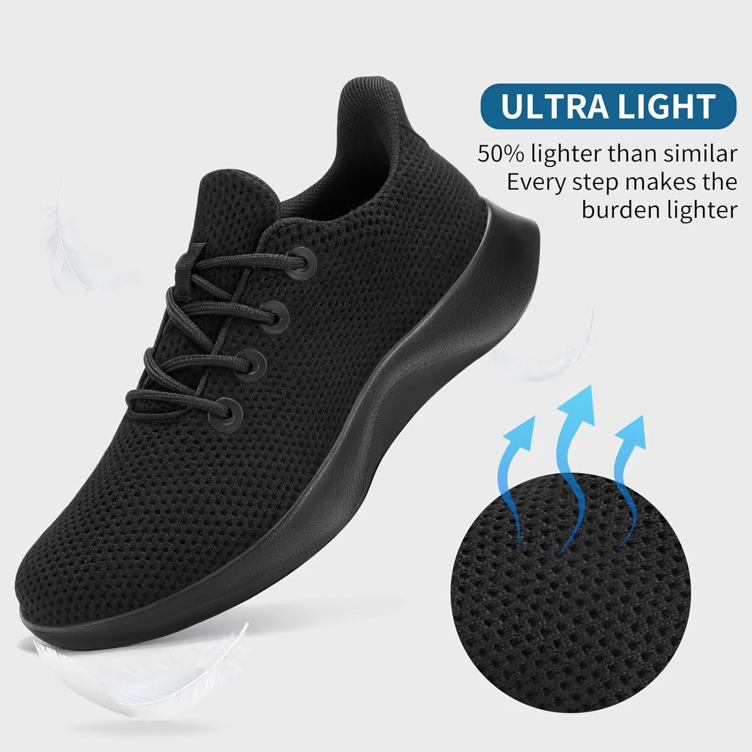Tennis Shoes Womens Slip on Walking Sneakers for Women with Arch Support