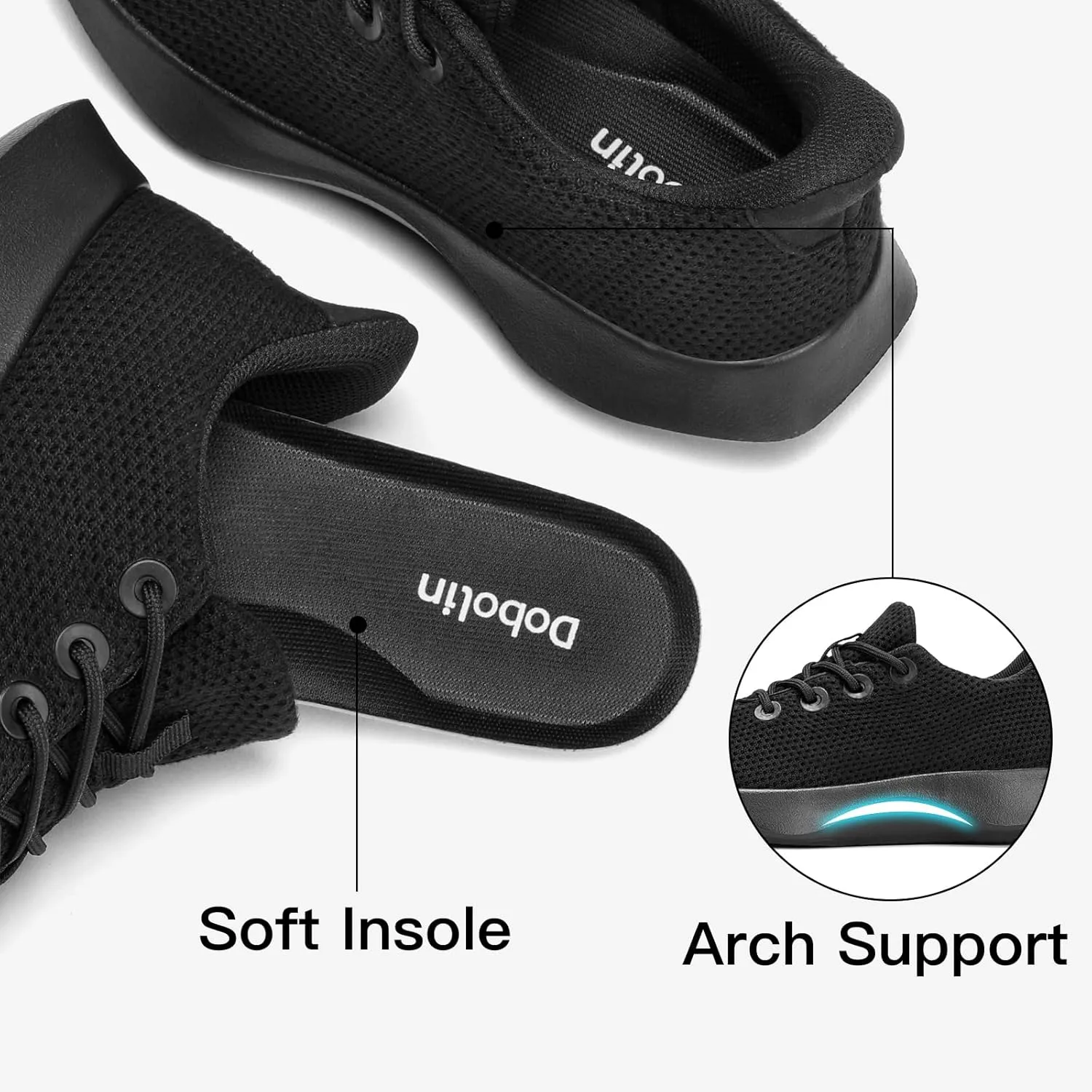 Tennis Shoes Womens Slip on Walking Sneakers for Women with Arch Support