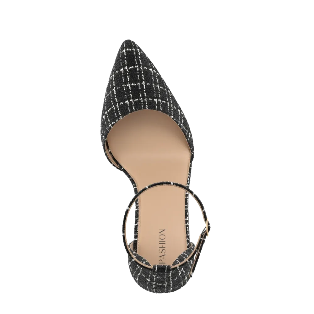 The D'Orsay - Coal Tweed 3 Stiletto - FINAL SALE