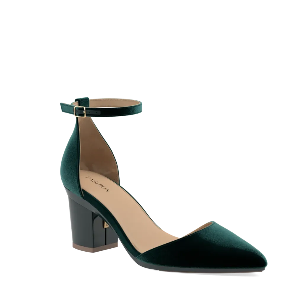 The D'Orsay - Forest Velvet 3 Block - FINAL SALE