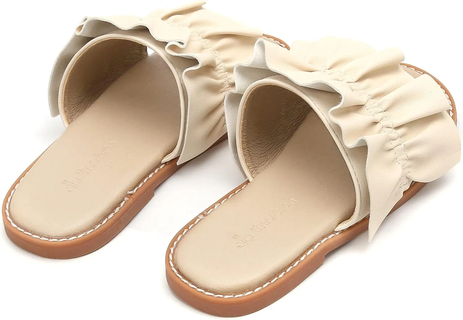 THEE BRON Princess Dress Slippers Slides Sandals for Little Girls